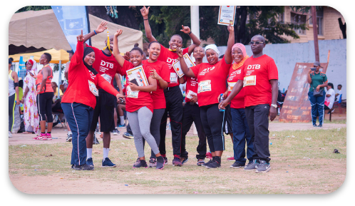 Team Tanga -Tanga staff members in a souvenir picture after the end of the  Tanga City Marathon.